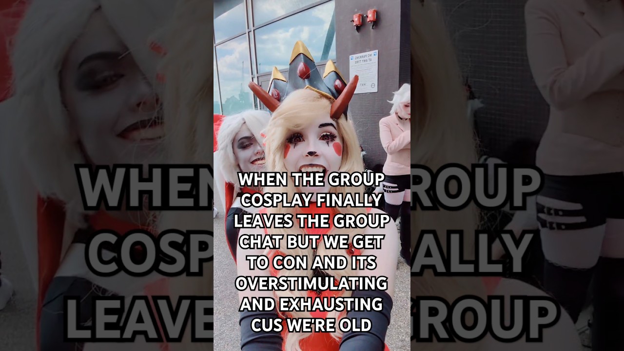 Hazbin Hotel cosplay group funny meme MCM comic con #cosplay #hazbinhotel #hazbin  #cosplaygirl