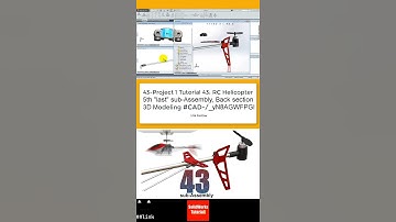 43- SolidWorks |Helikopter|: 5e "laatste" sub-assemblage, Achterste sectie #3d #engineering #desi...