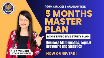 5 Months Master Study Plan | Business Mathematics, Logical Reasoning and Statistics | CA Foundation