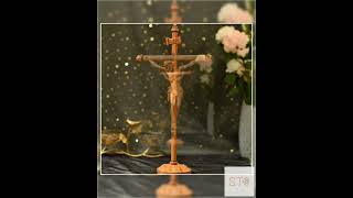 Catholic Home Altar Jesus Our Lady St. Joseph Catholic Icon Statue Crucifix Wall Wooden Jesus Cru...