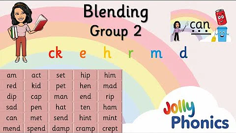 Jolly Phonics Blending Group 1 and 2 - Vocabulary and their usage in sentences