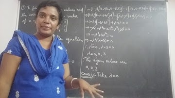 JNTU B.Tech M1 Maths. Eigen values and corresponding Eigen vectors of the given matrix order 3×3.