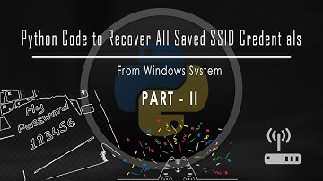 Writing python code to recover all your stored wifi credentials | Part-II | Creating Python File