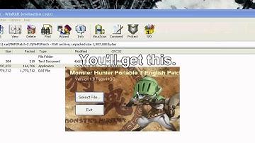 Monster Hunter Portable 3 - English patch - Version 2.3 - Tutorial - HD.
