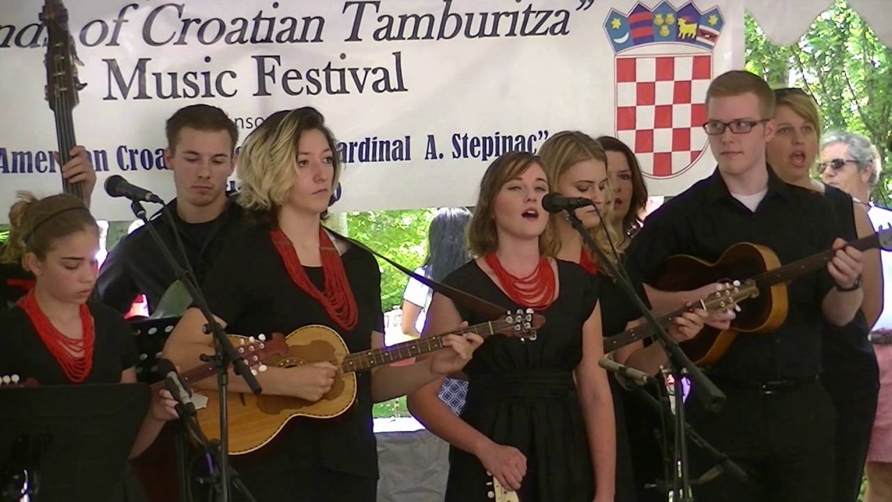 US and Croatian National Anthems on Tamburitza