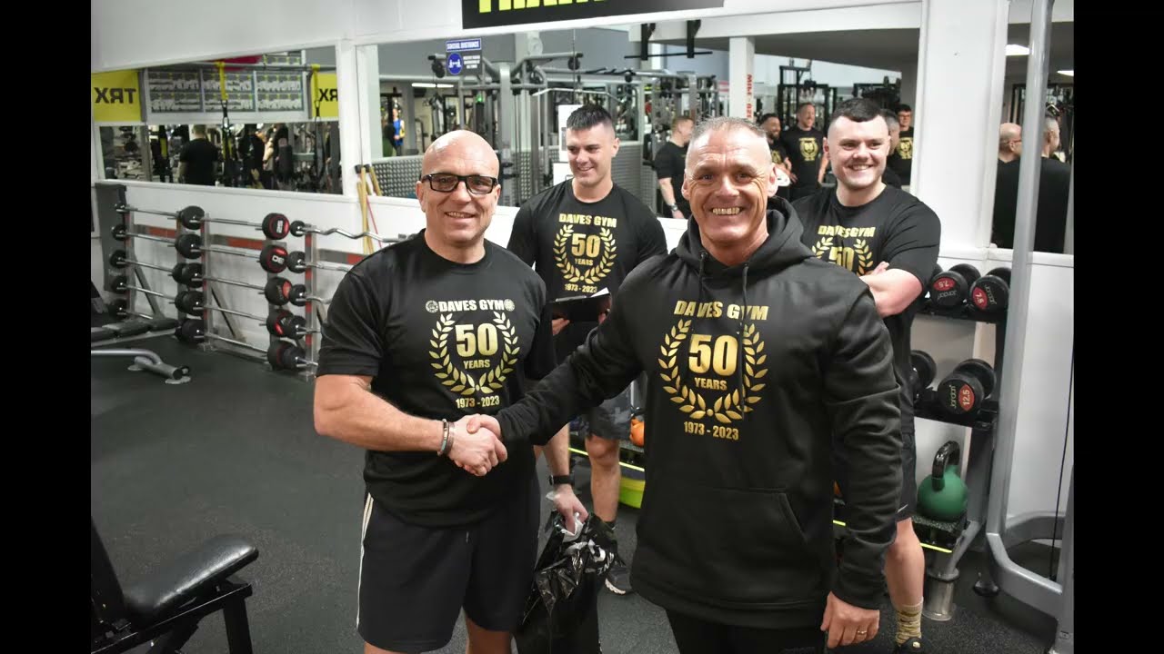 Daves Gym Dumbbell hold competition