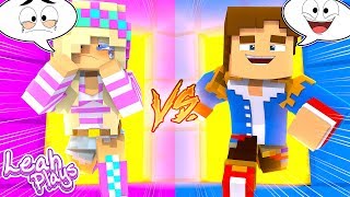 Minecraft Little Leah Plays - Portal To The Sad Life Vs Portal To The Happy Life