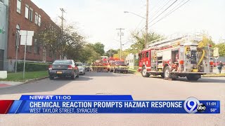 Unexpected chemical reaction causes hazmat response