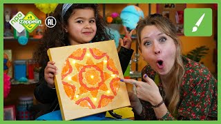 Rangoli zandtekening 🏵️ | HOLI 🎉 KNUTSELFEEST | NPO Zappelin