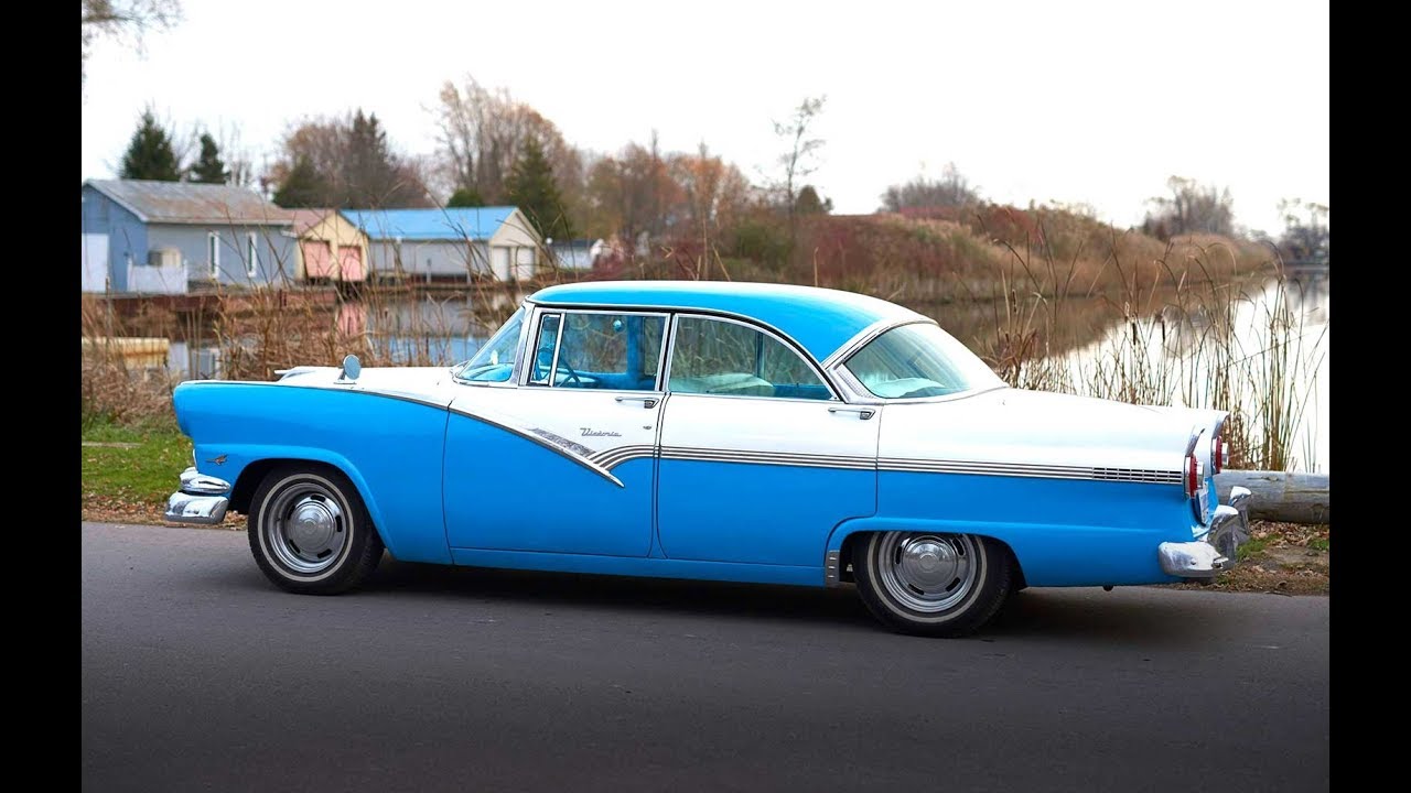Suzie Bombshell and her 1956 Ford Fairlane - YouTube