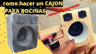 ✅ Como Hacer CAJA para PARLANTES  BOCINAS [FACIL].