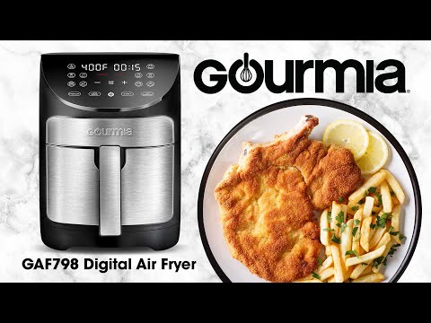 Air Fryers, Gourmia GAF698 Digital Air Fryer - No Oil Healthy Frying - 12  One-Touch Cooking Functions - Guided Cooking Prompts - Easy Clean-Up -  6-Quart Basket - Recipe Book Included