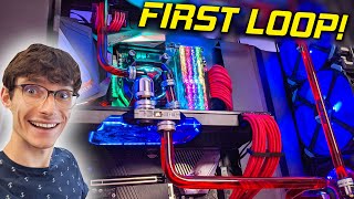 Building My FIRST EVER Hardline Water Cooled PC! (RX 6800, Ryzen 5900X Gaming PC Build 2021) | AD