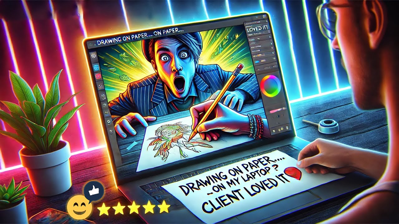 Drawing Directly on My Laptop Screen?! 😱💻 Crazy Behind-the-Scenes ...