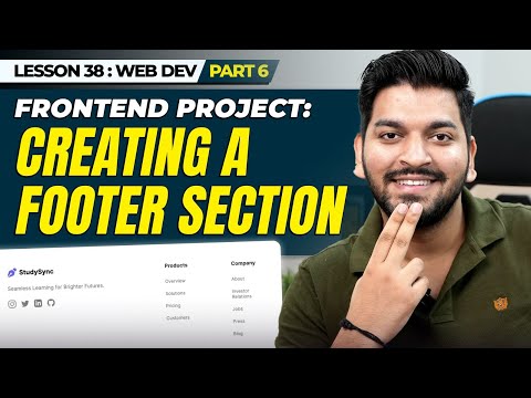 StudySync Project: Creating a FOOTER Section || Episode - 38