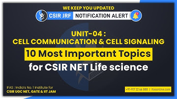Cell Communication & Cell Signaling: 10 Most Important Topics for CSIR NET Life Science From Unit 04