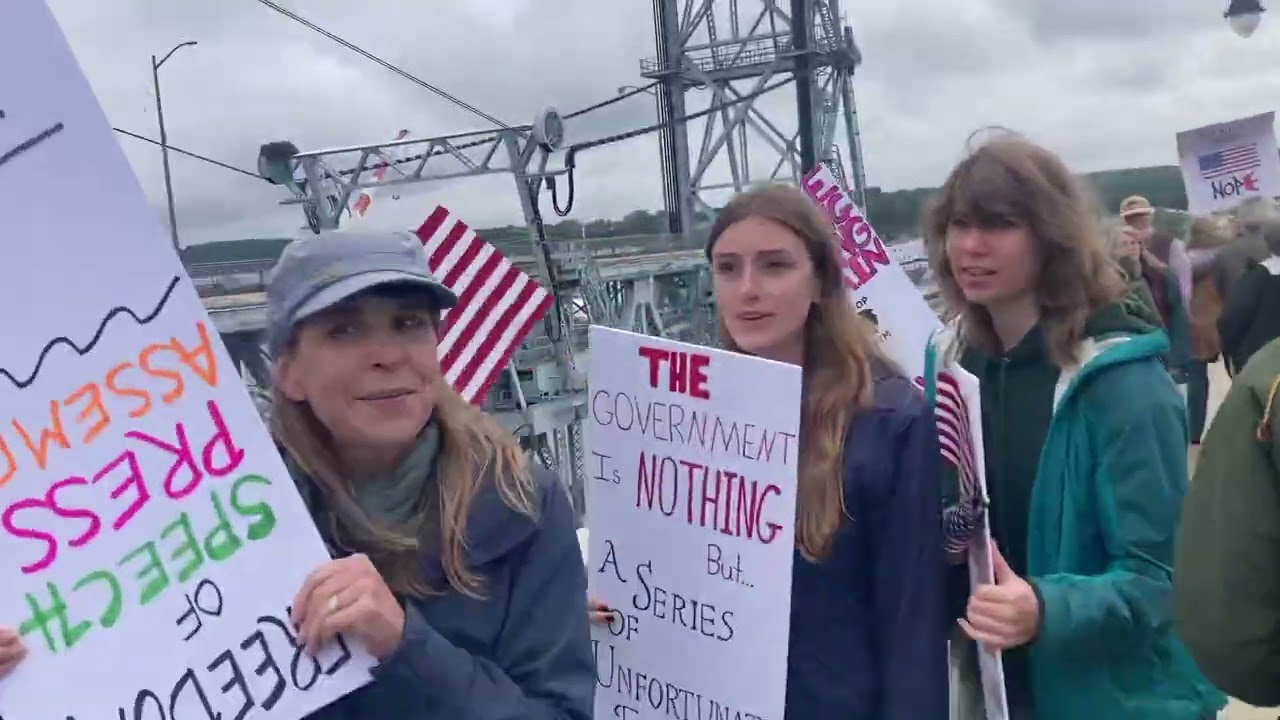Bath Maine, No Kings demonstration. 