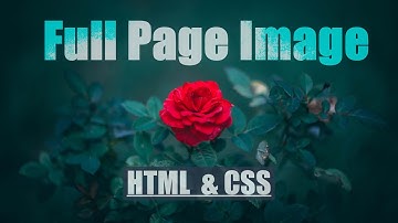 Full Screen Background Image with HTML CSS | Responsive Full Page Background Image Using CSS