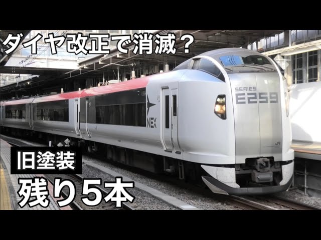 残り5本】特急成田エクスプレス号で使用されるE259系の旧塗装は残り5本
