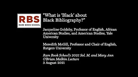What is "Black" about Black Bibliography?