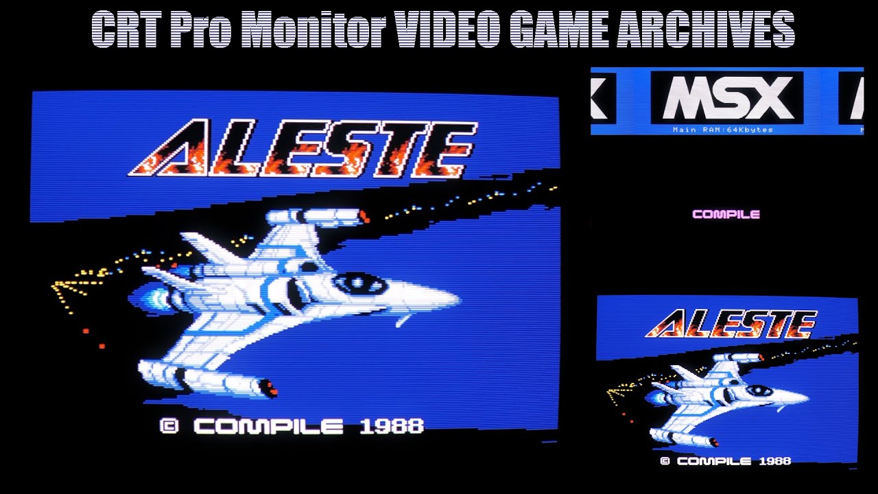 ブラウン管 レトロゲーム アーカイブス 第14回【MSX2 アレスタ # 1/JVC TM-H1750C/字幕表示可】 CRT Pro ...