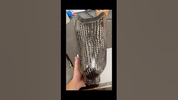 Carbon Fiber + Clear Resin = Glassy Smooth Below Knee Prosthetic Socket #trending #shorts #art