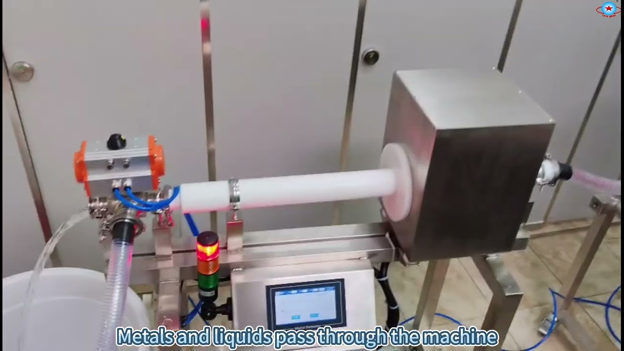 Factory Supply Digital Steel Pipeline Metal Detector for Liquid Foods for Jam Sausage Tube Sauce