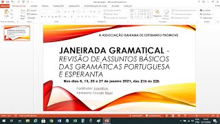 JANEIRADA GRAMATICAL – AULA 2/4 (NOTAS LIGEIRAS SOBRE AS CLASSES GRAMATICAIS)