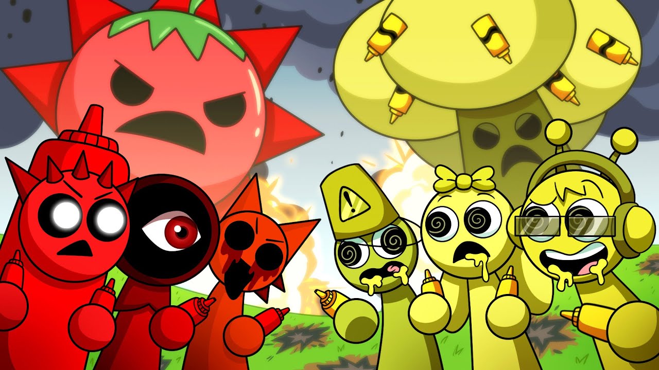 SPRUNKI: KETCHUP vs. MUSTARD?! (Cartoon Animation)
