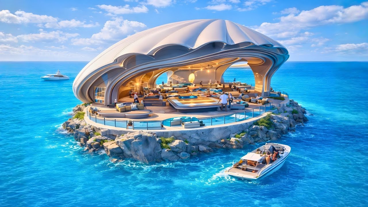 I Turned an Abandoned Shell-Rock into a Luxury High-Tech Seafood Grill Lounge (ASMR)