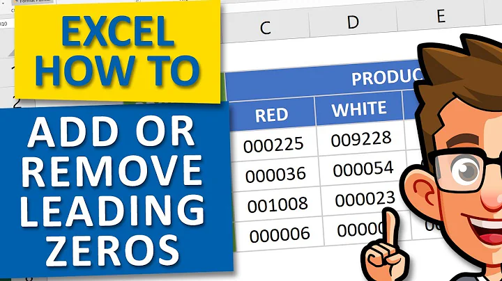 How To Add or Remove Leading Zeros In Excel | Add Leading Zeros | Remove Leading Zeros