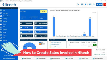 How to Create Sales Invoice in Hitech BillSoft 7.5 (English)