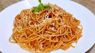 Red Sauce Spaghetti Recipe|| Spaghetti in Tomato Sauce|| Easy & Delicious Spaghetti Pasta Recipe
