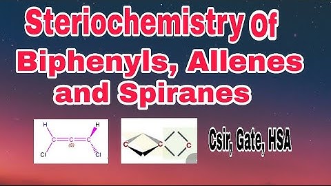 STEREOCHEMISTRY OF ALLENES,SPIRANES AND BIPHENYLS
