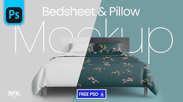How to create Realistic  Bedsheet & Pillow Mockup  - Adobe Photoshop in Urdu / Hindi اردو by the2px