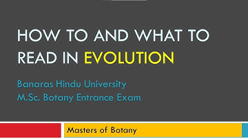 Evolution | Banaras Hindu University | Exam Suggestions