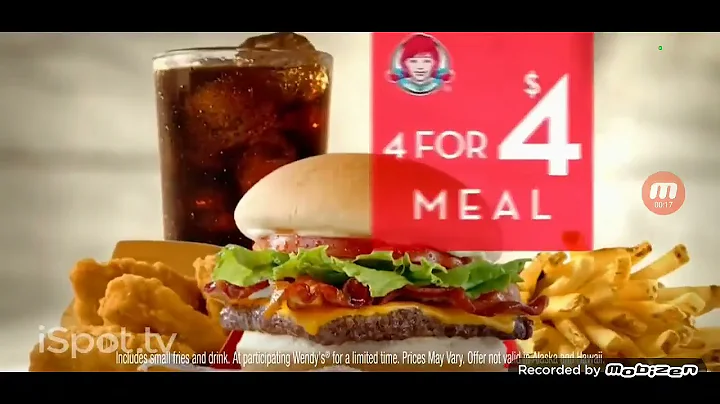 Wendy's 4 For $4 Commercial