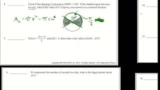 MathCounts 2014 State Sprint (w/special guest)