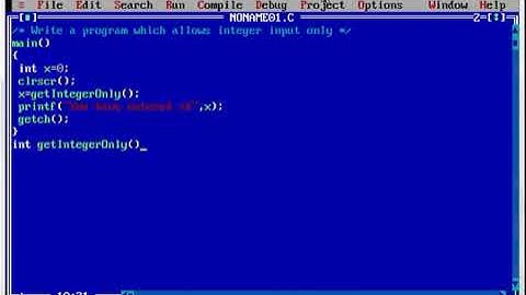 008  Program that allows integer input only