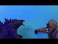 Godzilla vs Kong I Godzilla hollow earth and roars at kong/stop Motion