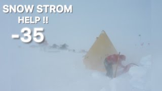 -35C EXTREME FREEZING CAMPING. COLDEST NIGHT ALONE / SOLO Two Days WINTER BUSHCRAFT Camp