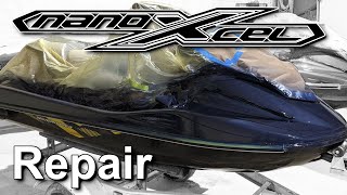 Repairing Yamaha Waverunner NanoXcel hull material