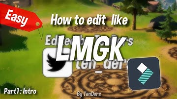 How to edit like lmgk on filmora ( part1 intro )