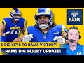 BIG INJURY UPDATE: Rams Getting KEY Starter Back, Lamar Jackson Update, 5 Keys to Rams Win &amp; More