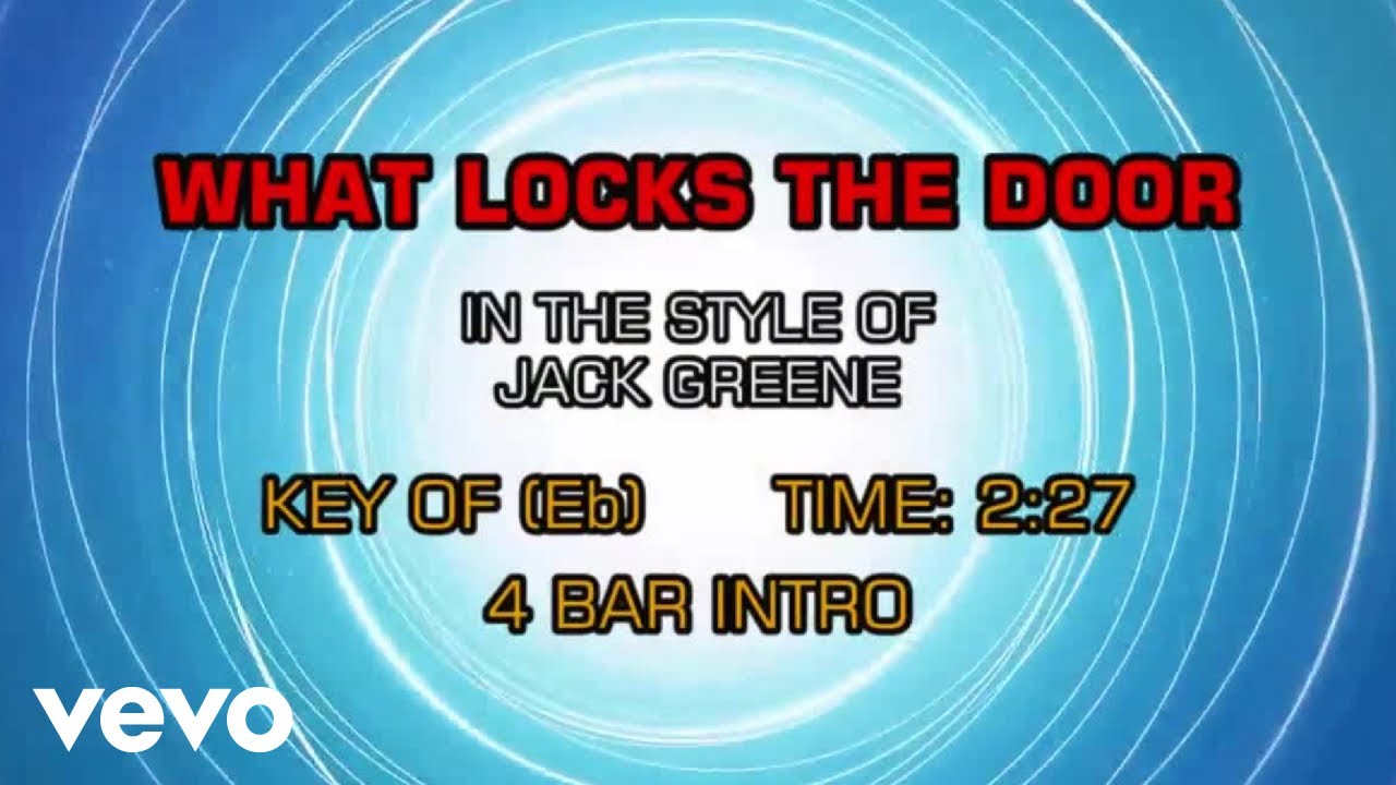 Jack Greene What Locks The Door (Karaoke Guide Vocal) YouTube