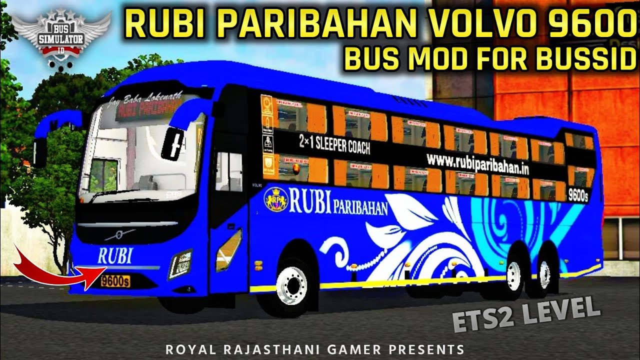 download Rubi Paribahan Volvo 9600 Bus Mod For Bussid | Bussid V3.7.1 ...
