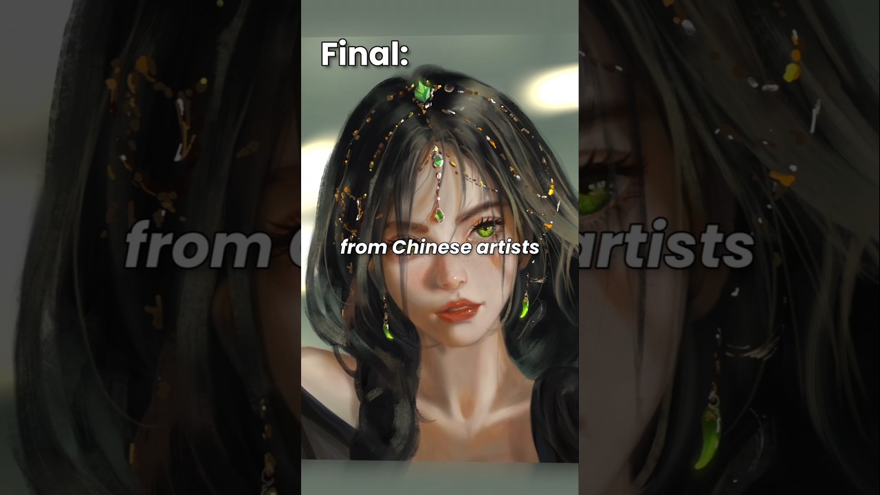 How to *actually* paint skin using the secret Chinese technique #arttutorial #art #painting #shorts