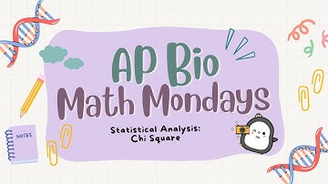 ✨AP Bio Math Monday 2✨ Chi Square