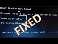 Boot Device Not Found HP how to solve easy method