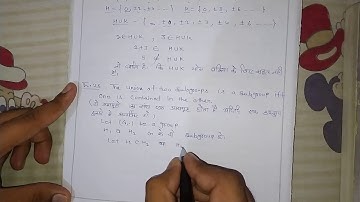 (Theorem:5) Most important remark: The union of two subgroup is not necessary a subgroup.